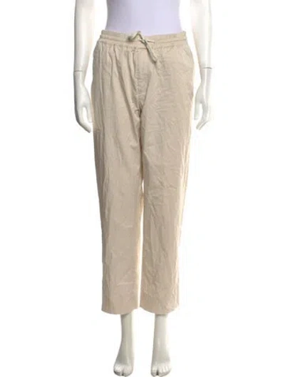 Pre-owned Sandro Straight Leg Pants In Neutrals