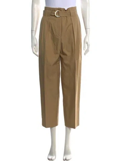Pre-owned Sandro Straight Leg Pants In Neutrals