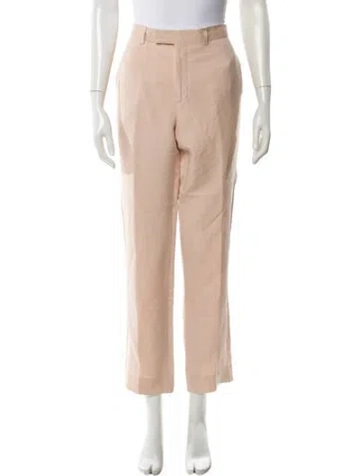 Pre-owned Sandro Straight Leg Pants In Pink