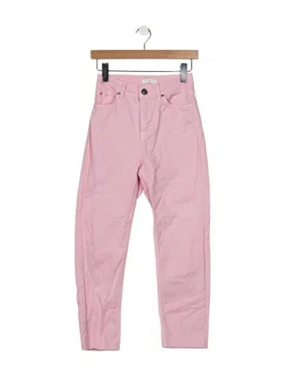 Pre-owned Sandro Straight Leg Pants In Pink