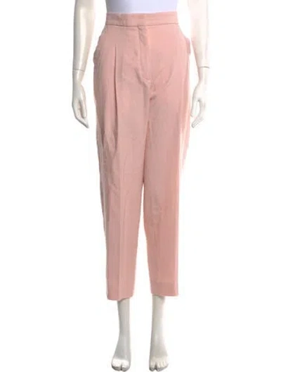 Pre-owned Sandro Straight Leg Pants In Pink