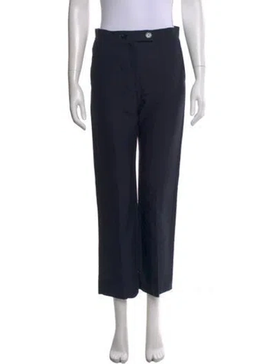 Pre-owned Sandro Straight Leg Pants W/ Tags In Blue