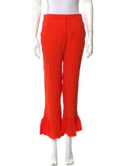 Pre-owned Sandro Straight Leg Pants W/ Tags In Orange
