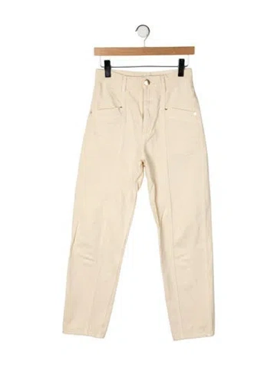 Pre-owned Sandro Straight Leg Pants In Yellow