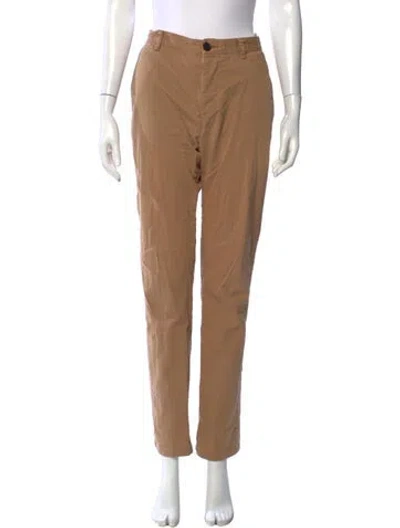 Pre-owned Sandro Straight Leg Pants In Yellow