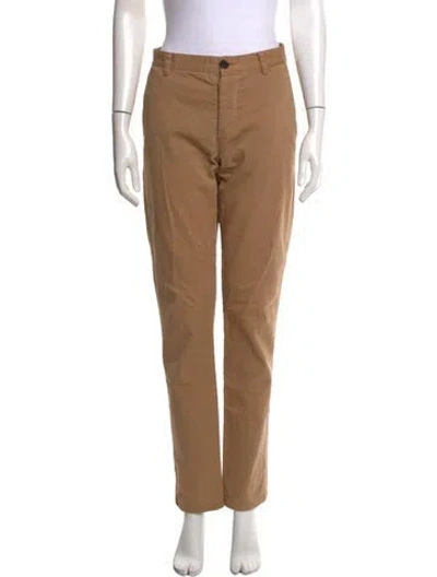 Pre-owned Sandro Straight Leg Pants In Yellow