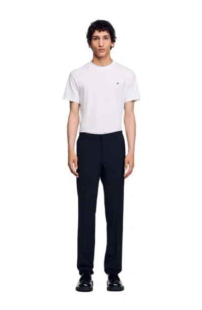 Sandro Straight-leg Trousers In Black