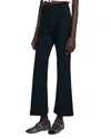 Sandro Straight Leg Trousers In Black