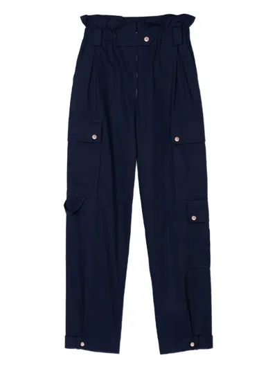 Sandro Straight-leg Trousers In Bleus