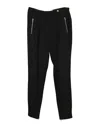 Sandro Straight Trousers With Zip Pocket In Black Viscose In Black