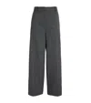 Sandro Straight Wide-leg Trousers In Black
