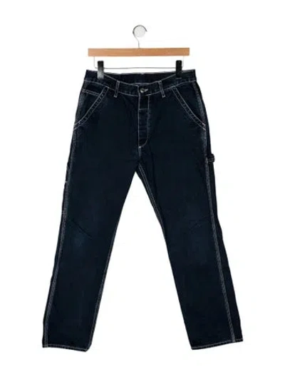 Pre-owned Sandro Straight-leg Jeans In Blue