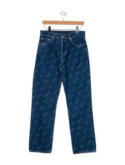 Pre-owned Sandro Straight-leg Jeans In Blue