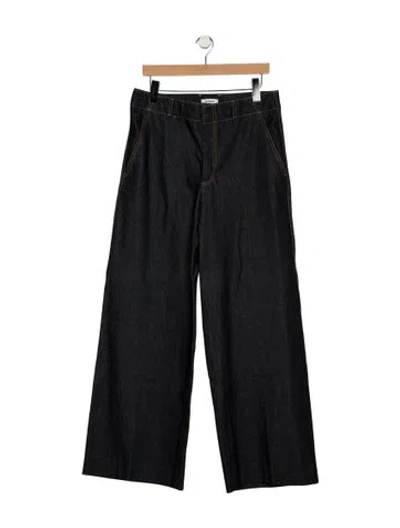 Pre-owned Sandro Straight-leg Jeans In Blue