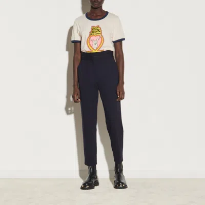 Sandro Straight-leg Pants In Blue