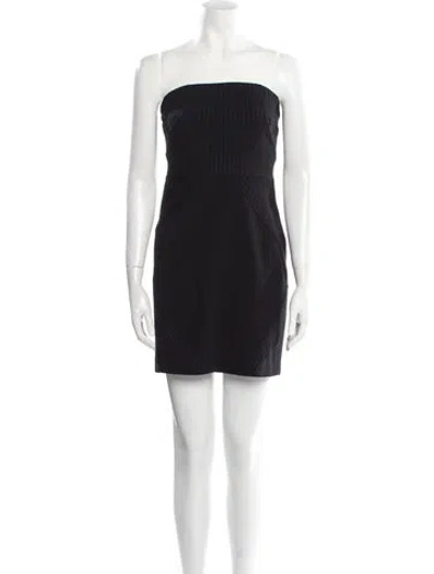Pre-owned Sandro Strapless Mini Dress In Black