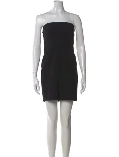 Pre-owned Sandro Strapless Mini Dress In Black
