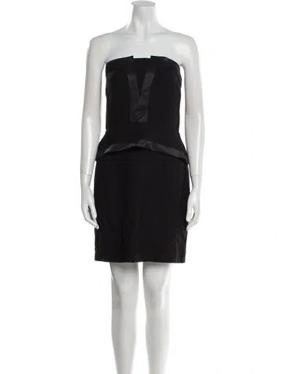 Pre-owned Sandro Strapless Mini Dress W/ Tags In Black