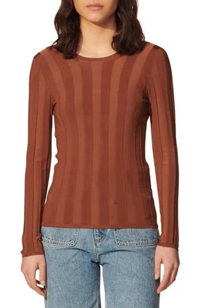 Sandro Strappy Back Sweater In Brown