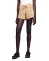 Sandro Eliott Embellished Knitted Shorts In Sand