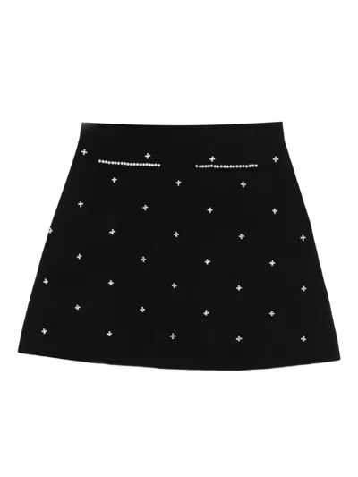 Sandro Strassé-embellishment Mini Skirt In Black