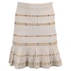 Sandro Stretch Knit Mini Skirt In Cream Cotton