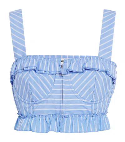 SANDRO STRIPE CROP TOP