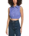 Sandro Stripe Shirt In Blue
