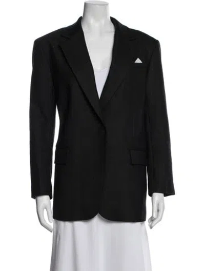 Pre-owned Sandro Striped Blazer In Black