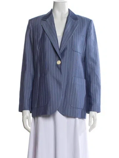 Pre-owned Sandro Striped Blazer In Blue