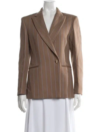 Pre-owned Sandro Striped Blazer In Brown