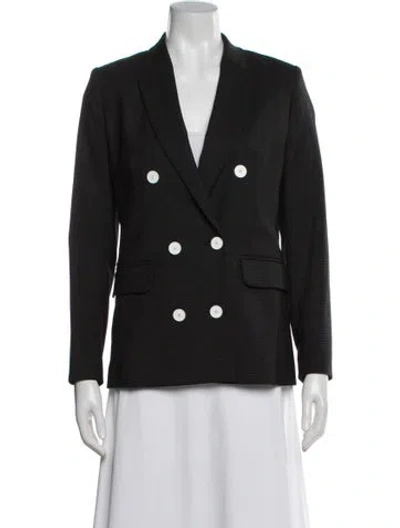 Pre-owned Sandro Striped Blazer In Gray