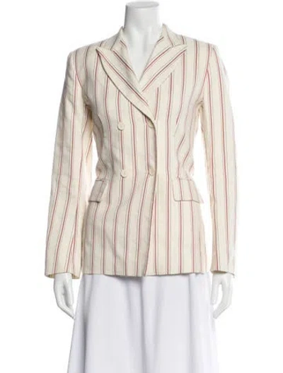 Pre-owned Sandro Striped Blazer In Neutral