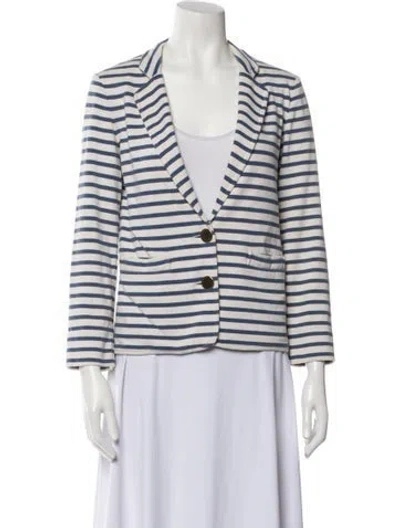 Pre-owned Sandro Striped Blazer In Neutral