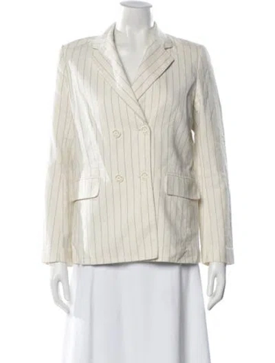 Pre-owned Sandro Striped Blazer In Neutral