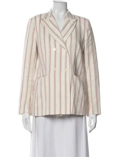 Pre-owned Sandro Striped Blazer In Neutral
