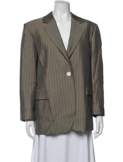 Pre-owned Sandro Striped Blazer In Neutrals