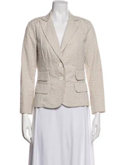 Pre-owned Sandro Striped Blazer In Neutrals