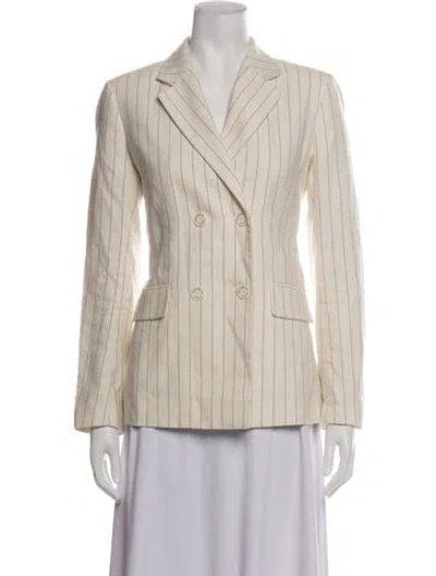 Pre-owned Sandro Striped Blazer In Neutrals