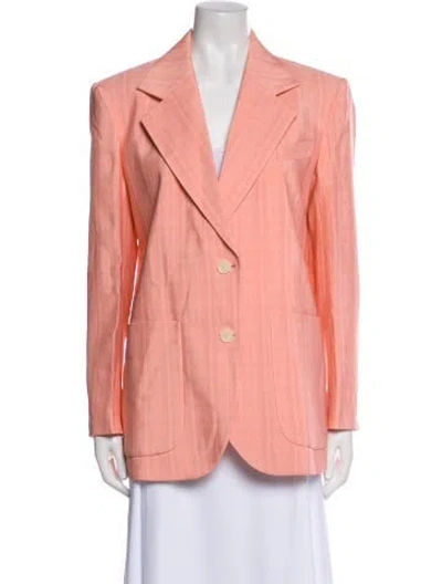 Pre-owned Sandro Striped Blazer In Pink