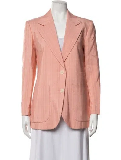 Pre-owned Sandro Striped Blazer In Pink