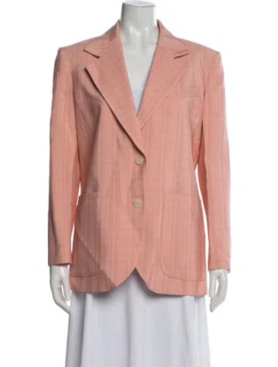 Pre-owned Sandro Striped Blazer In Pink
