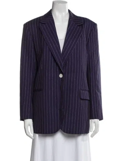 Pre-owned Sandro Striped Blazer In Purple