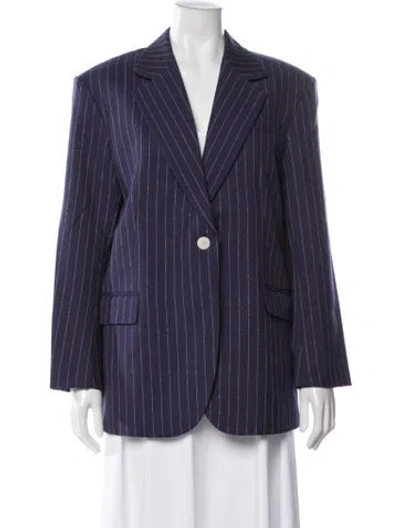 Pre-owned Sandro Striped Blazer In Purple