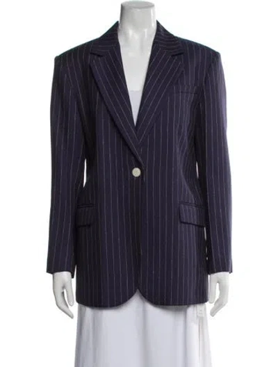 Pre-owned Sandro Striped Blazer W/ Tags In Purple
