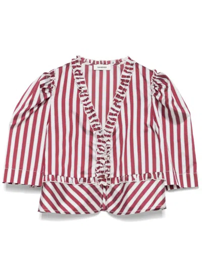 SANDRO STRIPED BLOUSE