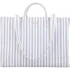 Sandro Striped Canvas Tote Bag