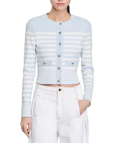 SANDRO STRIPED CARDIGAN