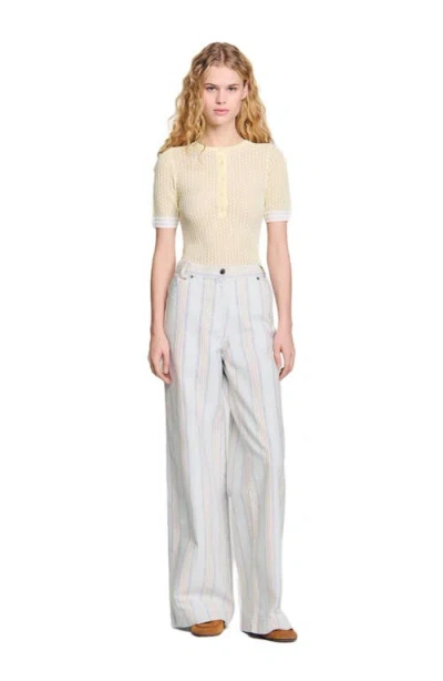 SANDRO SANDRO STRIPED JEANS