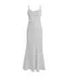 Sandro Carinia Striped Maxi Dress In Blue